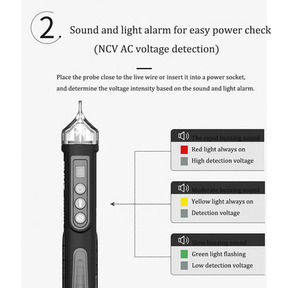 Multi functional intelligent induction test pen ZTY1302A digital display non-contact NCV electrical test pen