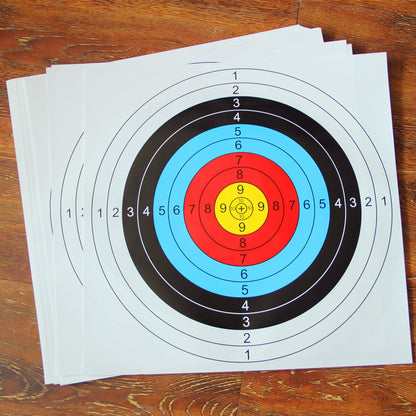 New 30pcs 40*40 cm Archery Shooting Target Paper Bow Hunting Archery Kit Standard Full Ring Single Spot Shooting Training Paper