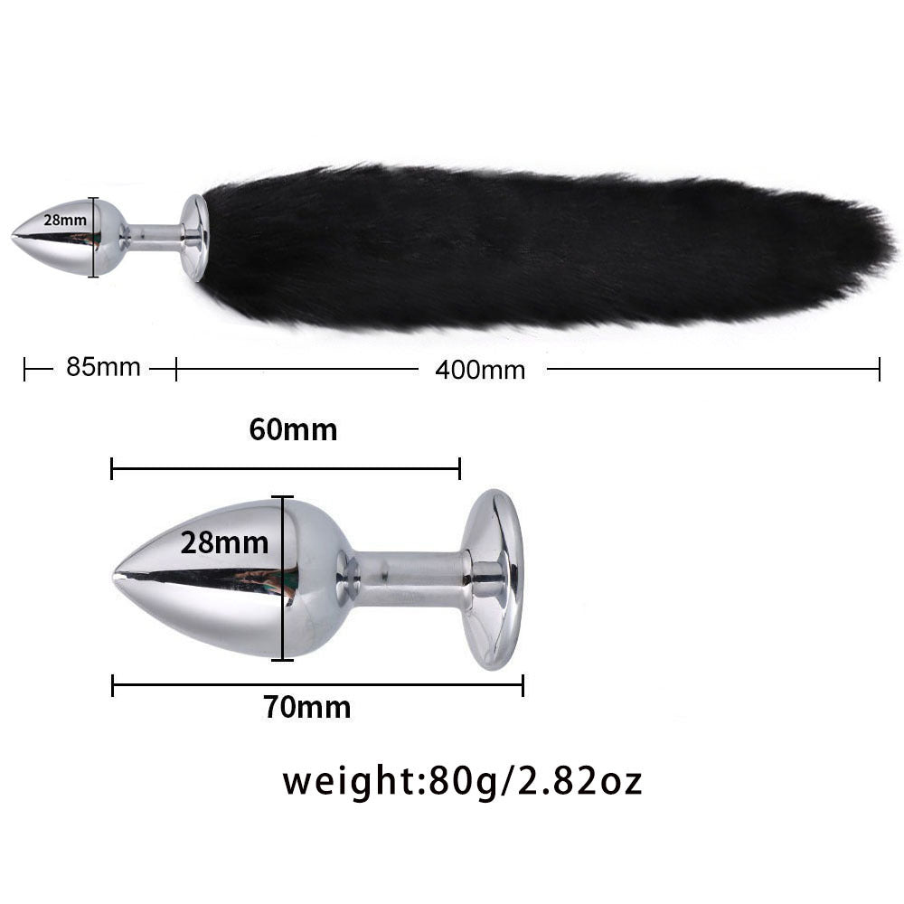 Erotic Three Set Posterior Anal Plug Male And Female Apparatus Sex SM Metal Erotic Set Fox Tail