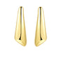 Fashionable Droplet Earrings with Advanced Light Sensitive Surface Gold Melon Seed Earrings