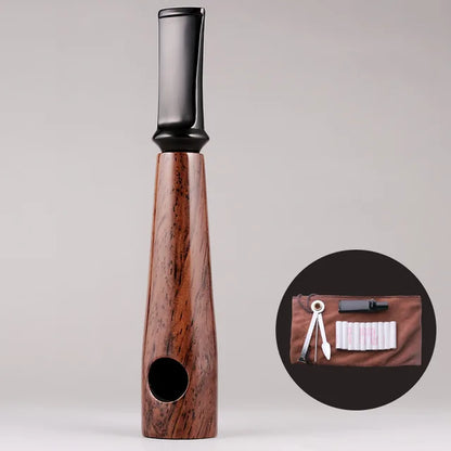 Gentlemens Cigar pipe Ebont wood Tobacco pipe New Creative Gift ADOUS Somking pipe