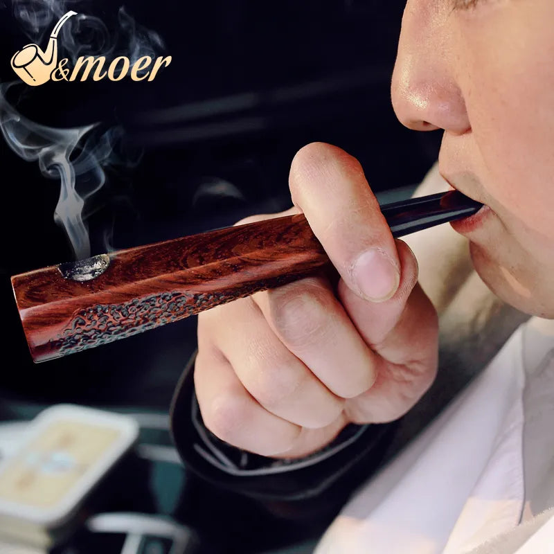 Gentlemens Cigar pipe Ebont wood Tobacco pipe New Creative Gift ADOUS Somking pipe