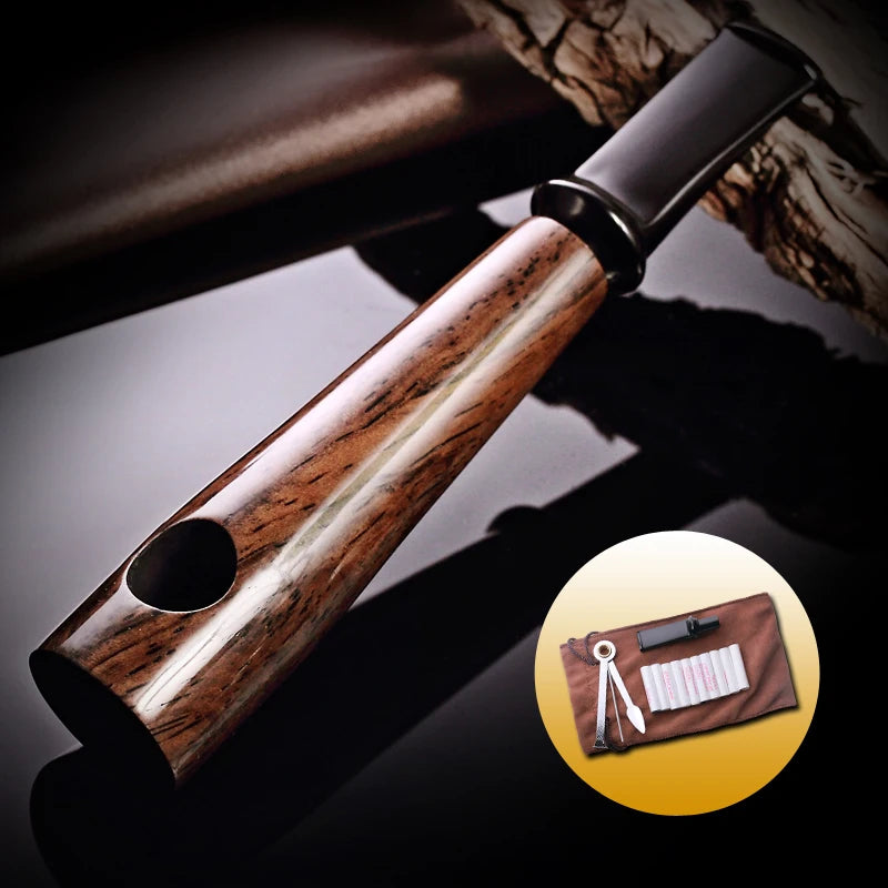 Gentlemens Cigar pipe Ebont wood Tobacco pipe New Creative Gift ADOUS Somking pipe