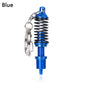 Universal Adjustable Alloy Car Interior Suspension Keychain Coilover Spring Car Tuning Part Shock Absorber Keyring Gift