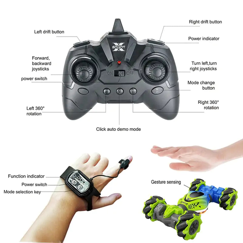 4WD RC Stunt Car 2.4G Radio Remote Control