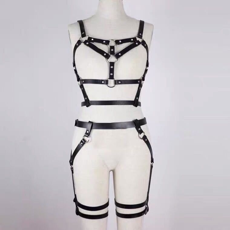 New Erotic Adult Products Leather Clothing Female Bondage Bondage Set PU Leather