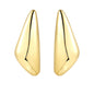 Fashionable Droplet Earrings with Advanced Light Sensitive Surface Gold Melon Seed Earrings