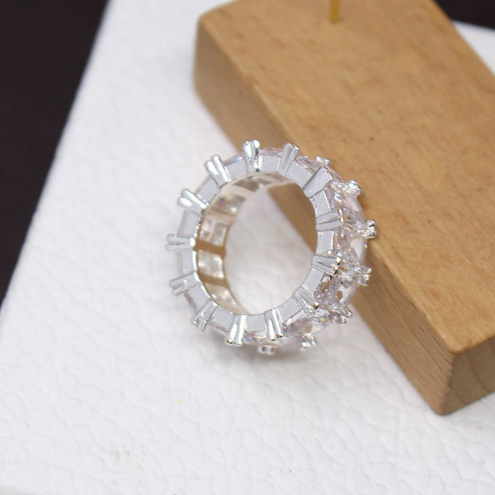 Small and simple wide mouth ring, personalized and versatile, trendy and high-end for women