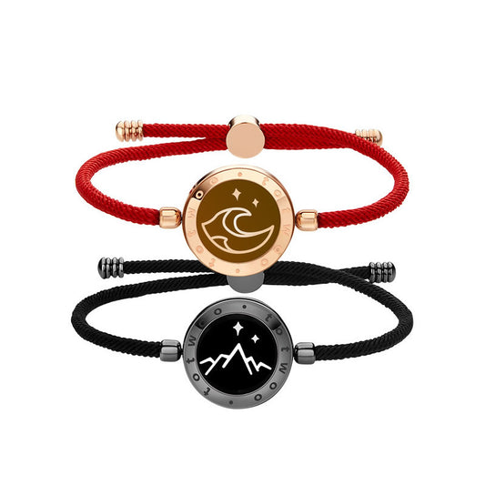 TOTWOO Unique Couple's Day Gift Smart Long Distance Interactive Bracelet Red Couple Love Jewelry Star Bracelet for Women