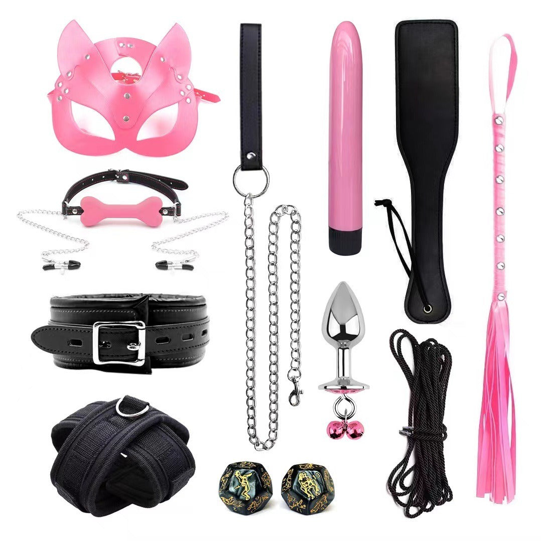 Erotic Goods Leather Sponge Combination Series Set Handcuffs Ankle Cuffs Conditioning Bondage Alternative Toys