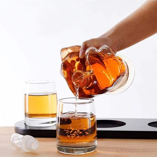 The Wine Savant Middle Finger Decanter Novelty Whiskey & Wine Decanter Set