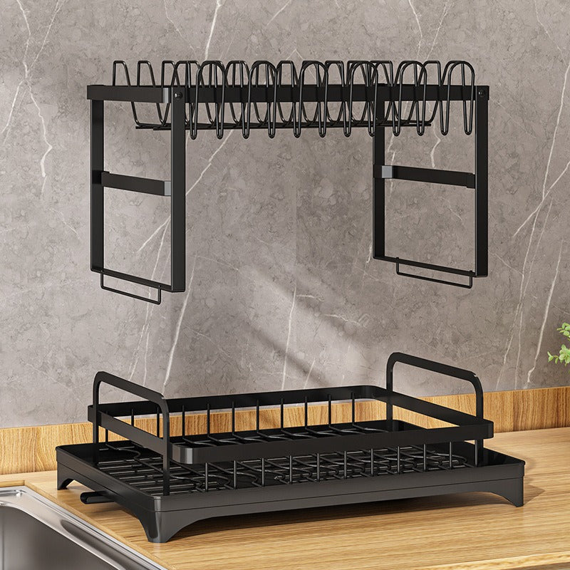 Kitchen drainage rack bowl and dish rack bowl and dish storage rack household utensils knives and forks storage rack