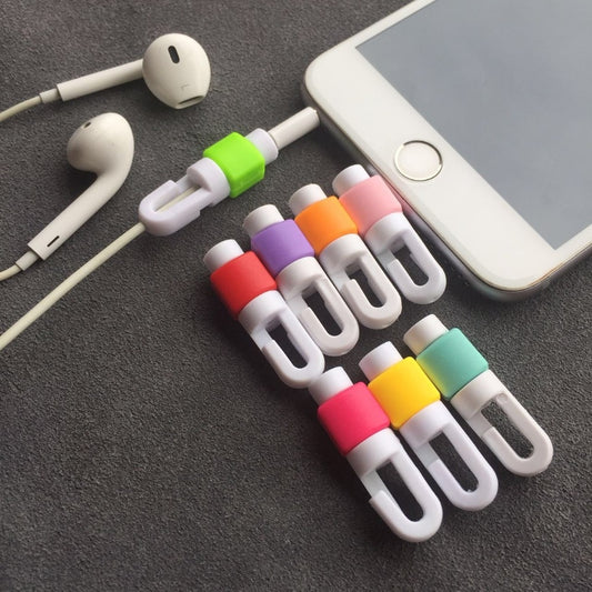 Earphone Cable Protector For iphone earphones Wire organizer Earpods Cord Protector Protective Case Colors Bobbin Winder Cover