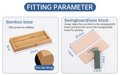 Professional Knife Sharpener Set Premium 4 Side Grit 400/1000 3000/8000 Whetstone Sharpener with Non-Slip Bamboo Base