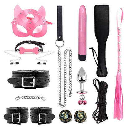 Erotic Goods Leather Sponge Combination Series Set Handcuffs Ankle Cuffs Conditioning Bondage Alternative Toys