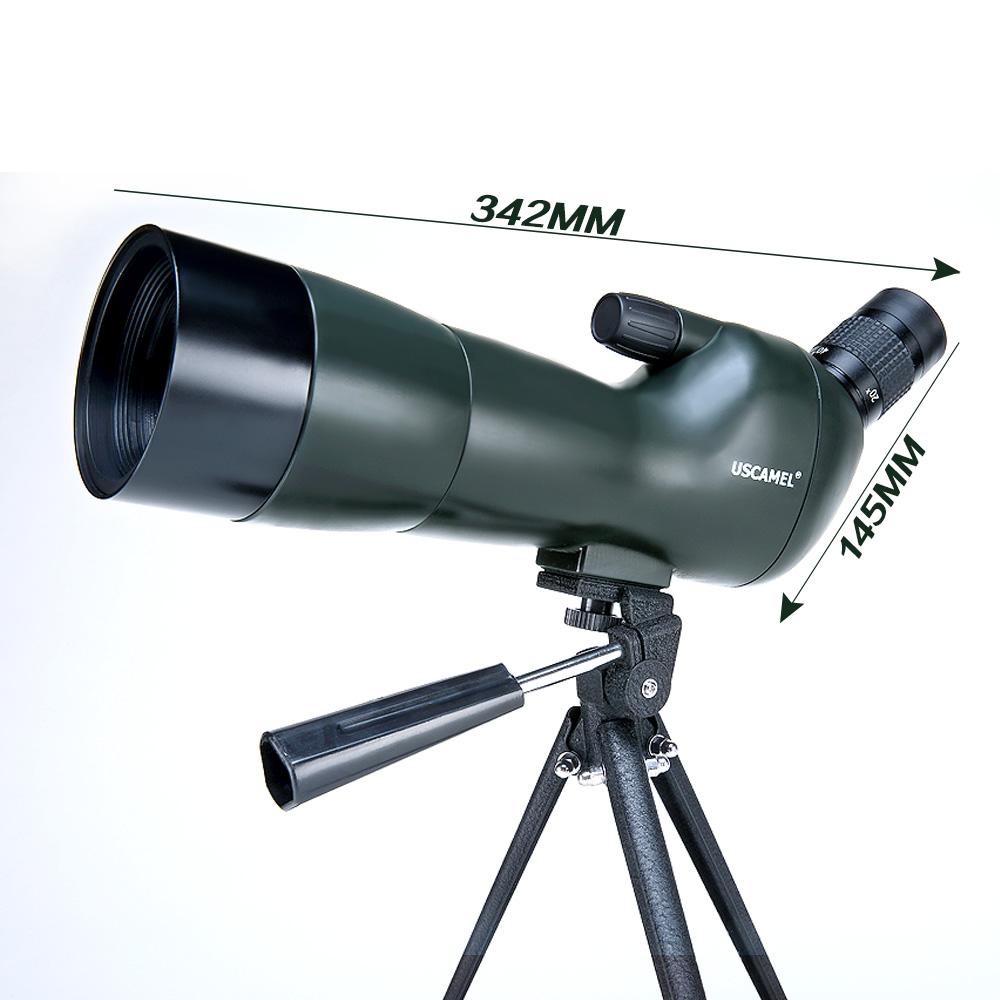 USCAMEL Bird Watching Waterproof Spotting Scope - 20-60x60 Zoom Monocular Telescope - With Tripod - with Camera Photography Ada