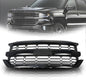 Front Bumper Upper Grille Grill Compatible with Chevrolet Silverado 1500 2016-2018 (Black)