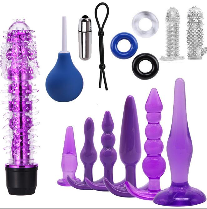 23 Pcs Bdsm Bondage Adult Slave Games Set Sex Handcuffs Whip Mouth Gag Porno Sex Butt Plug Bead Anal Plug Vibrator For Couples