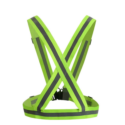 360 Degrees High Visibility Neon Safety Vest Reflective Belt Safety Vest Fit for Running Cycling Sports Outdoor Clothes