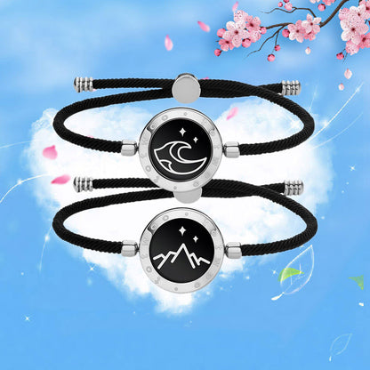 TOTWOO Unique Couple's Day Gift Smart Long Distance Interactive Bracelet Red Couple Love Jewelry Star Bracelet for Women