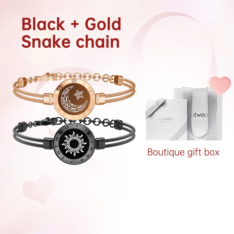 Creative Gift  totwoo Long Distance Touch couple Bracelets for love reminder Sun and moon smart bracelets