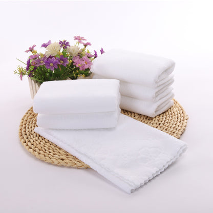 Microfiber absorbent white towel hotel beauty salon hotel disposable white towel with random pattern