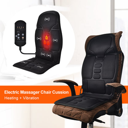 HISOME Car Heating Massage Cushion Home Car Dual-Use Seat Warmer Cushion Plug-In Heating Seat Cushion