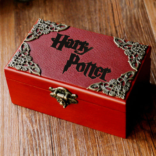 Harry Potter Music Box Vintage Wooden Jewelry Box Spirited Away Pirates of the Caribbean Star Wars Box