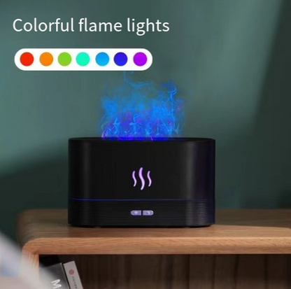 Simulated flame aromatherapy machine expanding fragrance machine household seven color flame humidifier