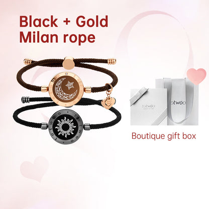 Creative Gift  totwoo Long Distance Touch couple Bracelets for love reminder Sun and moon smart bracelets