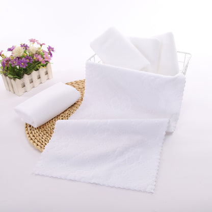 Microfiber absorbent white towel hotel beauty salon hotel disposable white towel with random pattern