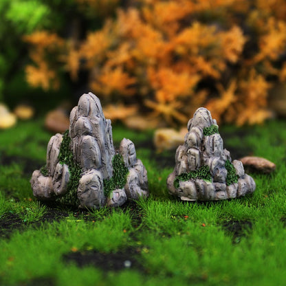 Simulated miniature rockery decoration resin micro landscape