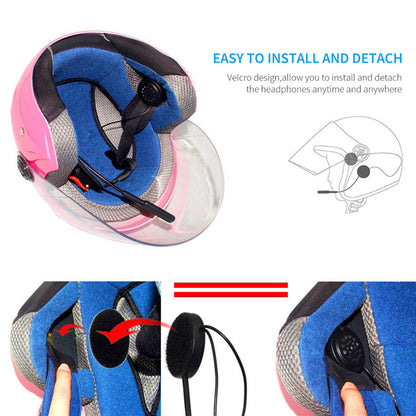 MH01 Motor Wireless Bluetooth Headset Motorcycle Helmet Earphone Headphone Dual Stereo Speaker Handsfree Music For MP3 MP4 phone