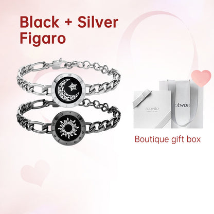 Creative Gift  totwoo Long Distance Touch couple Bracelets for love reminder Sun and moon smart bracelets