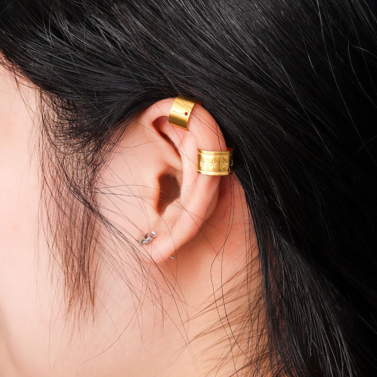 Stainless steel ear bone clip glossy ear bone clip U-shaped ear clip DIY jewelry accessories earrings