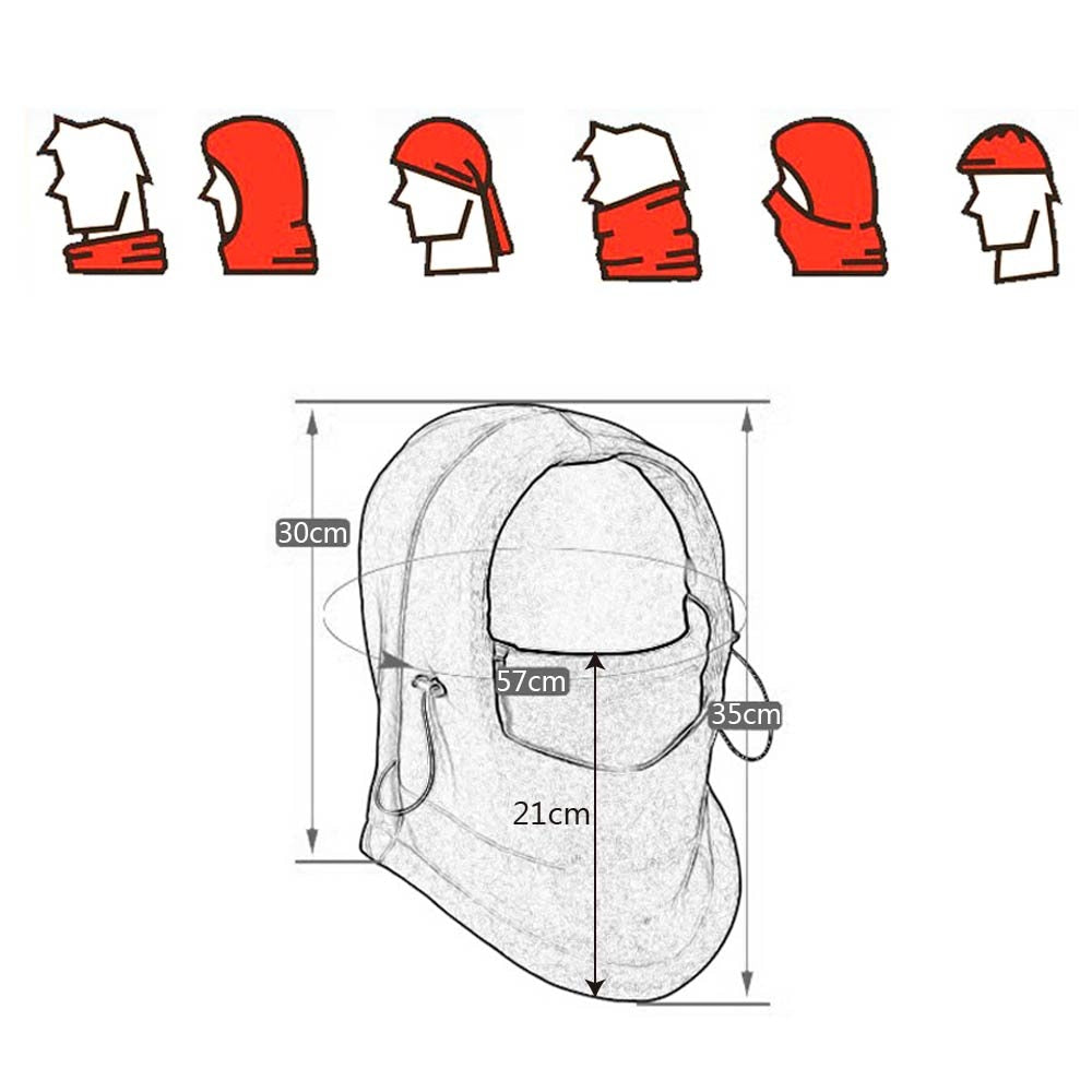 Motorcycle Bicycle Face Mask Thermal Fleece Balaclava Hood Swat Ski Bike Wind Winter Stopper Skullies Beanies Outdoor Sports