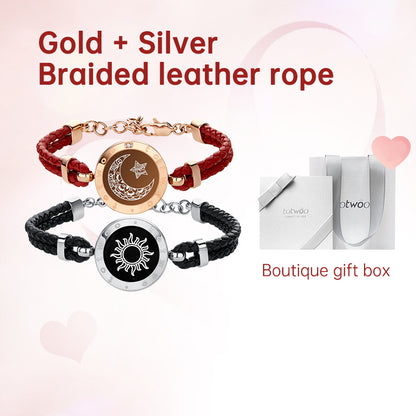 Creative Gift  totwoo Long Distance Touch couple Bracelets for love reminder Sun and moon smart bracelets