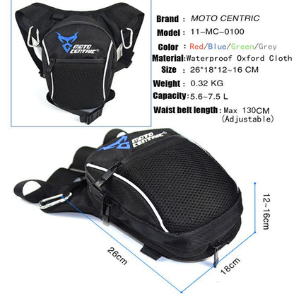 Fashion Motorcycle Drop Leg Bag Hip Bum Fanny Pack Waterproof Motorcycle Bag Outdoor Casual Waist Bag Motorcycle bike Bag Black