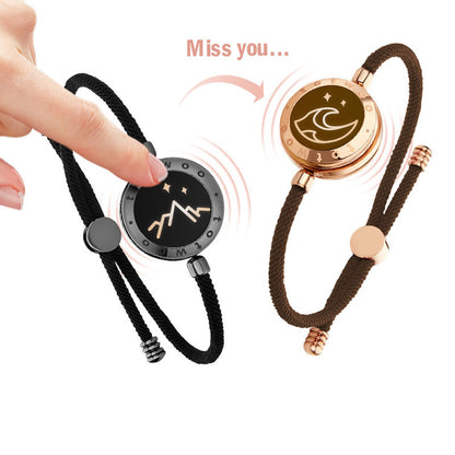 TOTWOO Unique Couple's Day Gift Smart Long Distance Interactive Bracelet Red Couple Love Jewelry Star Bracelet for Women