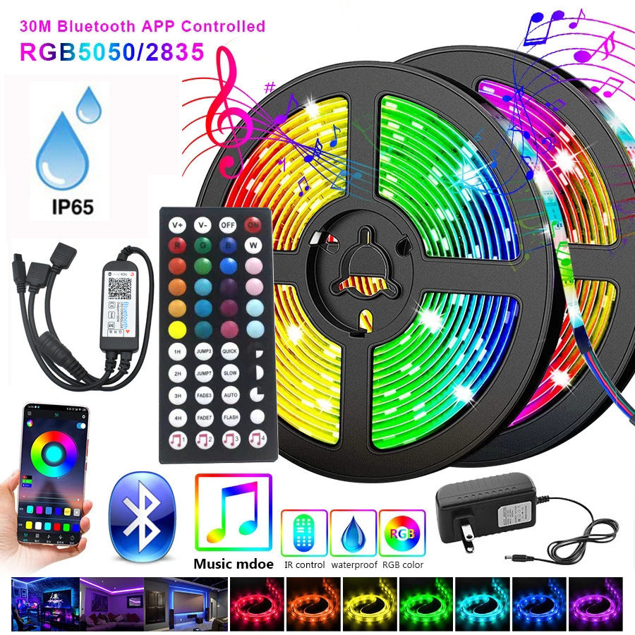 WIFI infrared Bluetooth LED Strip 5050 2835RGB Indoor And Outdoor Ambient Decorative Non-Waterproof Strip Light Set