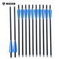 Musen 12Pcs 17 Archery Hunting Crossbow Bolt Carbon Arrow With 4 Vanes Crossbow Arrow Broadheads for Shooting Archery