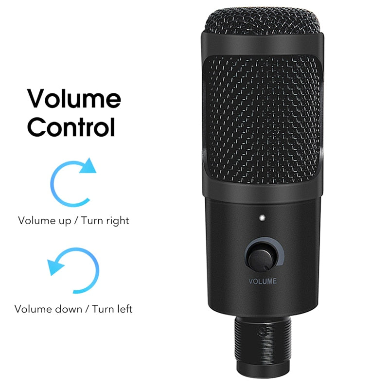 Professional USB Condenser Microphones For PC Computer Laptop Singing Gaming Streaming Recording Studio YouTube Video Microfon