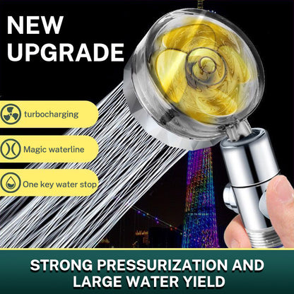 Xiao Man Waist Supercharged Sprinkler Head Dual Turbo Pressurized Propeller Fan Shower Head Shower Head