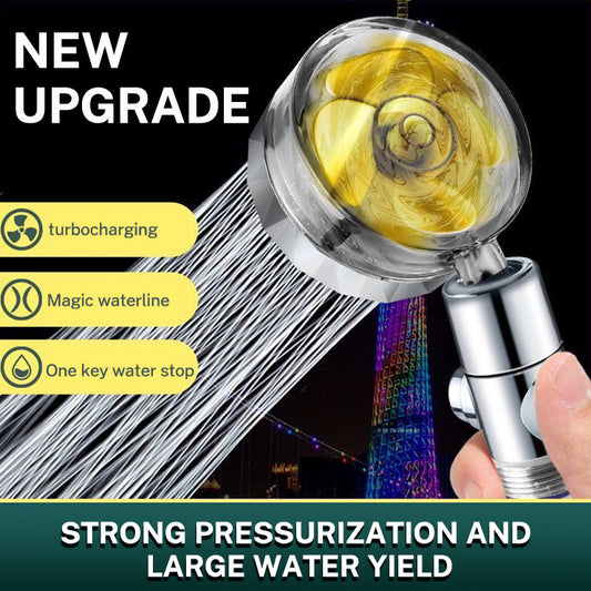 Xiao Man Waist Supercharged Sprinkler Head Dual Turbo Pressurized Propeller Fan Shower Head Shower Head