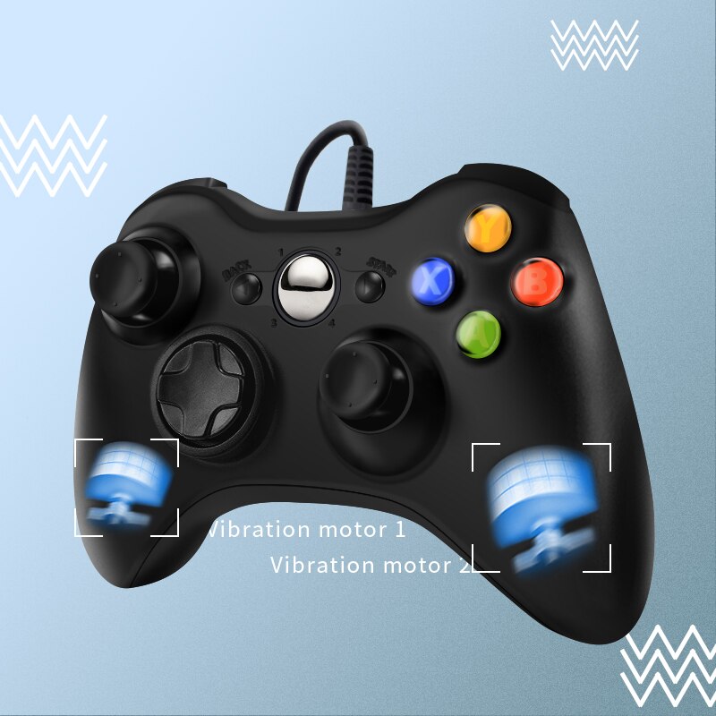 DATA FROG USB Wired Gamepad for Xbox 360 /Slim Controller for Windows 7/8/10 Microsoft PC Controller Support for Steam Game