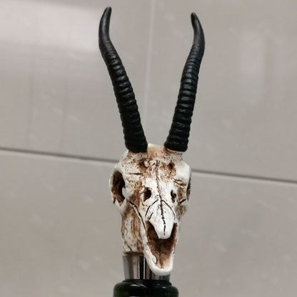 Antelope horn skull wine cork red wine bottle ornament