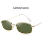 Candy Colors Metal Frame Rectangle Sunglasses Small Retro Shades UV400 Sun Glasses for Men Women Driving Eyewear Summer Goggles