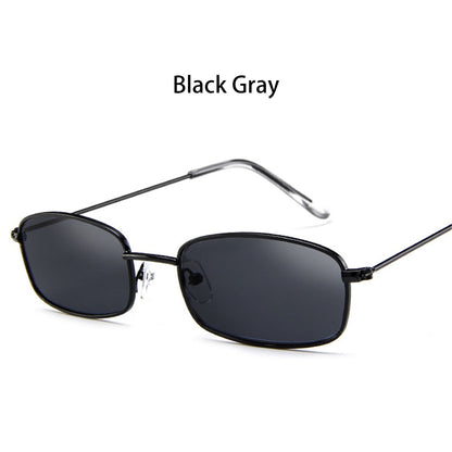 Candy Colors Metal Frame Rectangle Sunglasses Small Retro Shades UV400 Sun Glasses for Men Women Driving Eyewear Summer Goggles