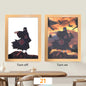 Anime Light Painting Moon Lamp Kyojuro Rengoku Kimetsu Demons Slayer Led Photo Frame for Room Wall Art Hoom Deco No Yaiba Gifts