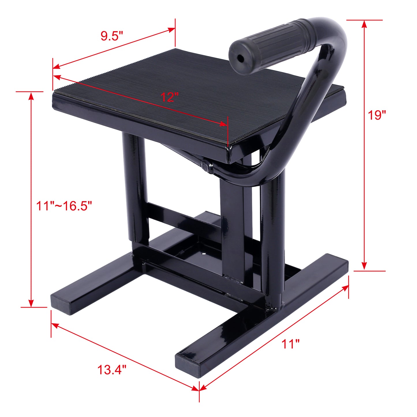 Motorcycle Dirt Bike Stands and Lifts Jack Stand Steel Lift 11"-16.5" Adjustable Height 330 LBS Load Capacity Heavy Duty Steel B